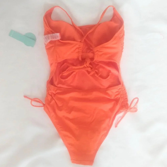 Beautikini onepiece orange bathing suit NWT - Picture 3 of 3